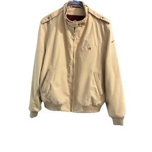 Vintage Etienne Aigner Jacket Womens 14 Bomber Style Beige Great Color Combo VTG